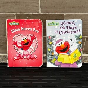 2 Vintage Sesame Street Elmo Board Books 1996 & 1997